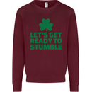 Get Ready to Stumble St. Patrick's Day Mens Sweatshirt Jumper Maroon