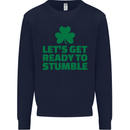 Get Ready to Stumble St. Patrick's Day Mens Sweatshirt Jumper Navy Blue