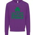 Get Ready to Stumble St. Patrick's Day Mens Sweatshirt Jumper Purple