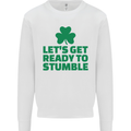 Get Ready to Stumble St. Patrick's Day Mens Sweatshirt Jumper White