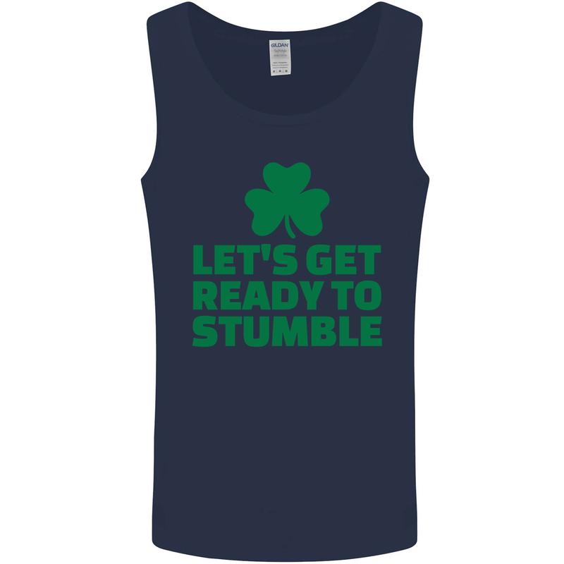 Get Ready to Stumble St. Patrick's Day Mens Vest Tank Top Navy Blue