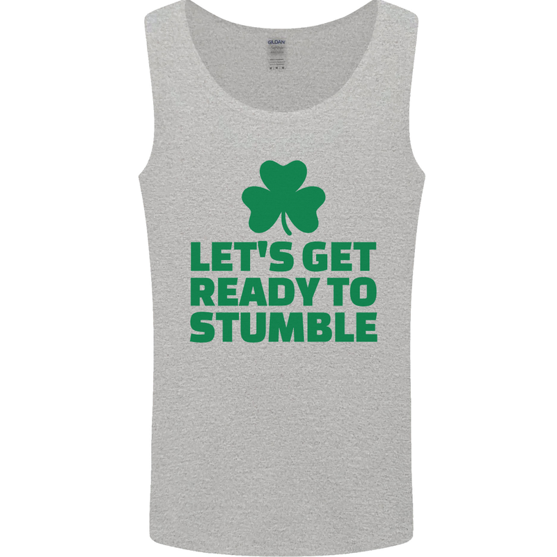 Get Ready to Stumble St. Patrick's Day Mens Vest Tank Top Sports Grey