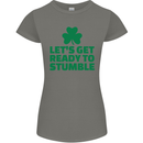 Get Ready to Stumble St. Patrick's Day Womens Petite Cut T-Shirt Charcoal
