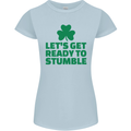 Get Ready to Stumble St. Patrick's Day Womens Petite Cut T-Shirt Light Blue