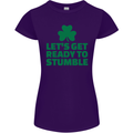 Get Ready to Stumble St. Patrick's Day Womens Petite Cut T-Shirt Purple