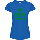 Get Ready to Stumble St. Patrick's Day Womens Petite Cut T-Shirt Royal Blue