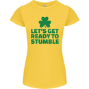 Get Ready to Stumble St. Patrick's Day Womens Petite Cut T-Shirt Yellow