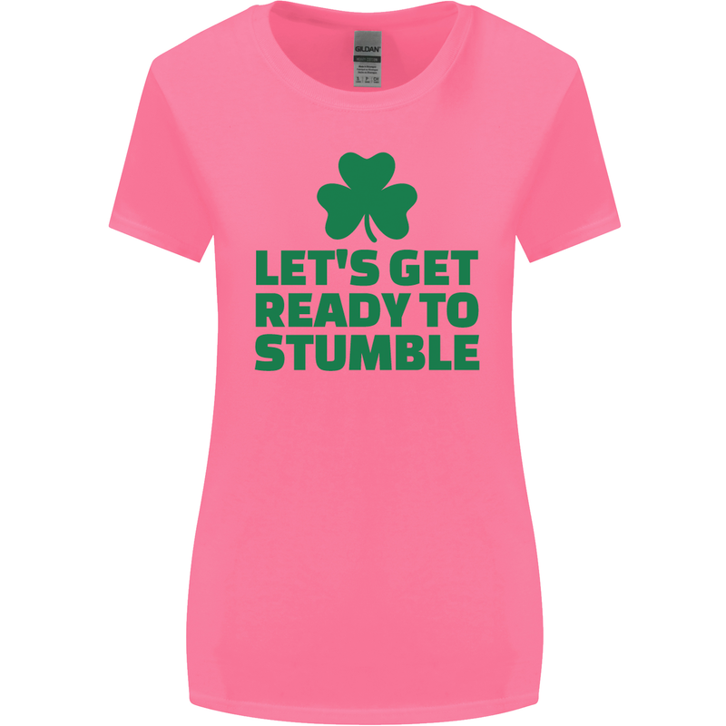 Get Ready to Stumble St. Patrick's Day Womens Wider Cut T-Shirt Azalea