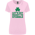 Get Ready to Stumble St. Patrick's Day Womens Wider Cut T-Shirt Light Pink