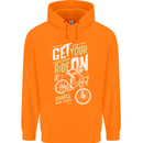 Get Your Ride on Downhill Mountain Biking Childrens Kids Hoodie Orange