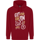 Get Your Ride on Downhill Mountain Biking Childrens Kids Hoodie Red