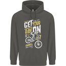 Get Your Ride on Downhill Mountain Biking Childrens Kids Hoodie Storm Grey