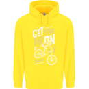 Get Your Ride on Downhill Mountain Biking Childrens Kids Hoodie Yellow