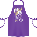 Get Your Ride on Downhill Mountain Biking Cotton Apron 100% Organic Purple