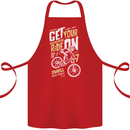 Get Your Ride on Downhill Mountain Biking Cotton Apron 100% Organic Red