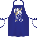 Get Your Ride on Downhill Mountain Biking Cotton Apron 100% Organic Royal Blue