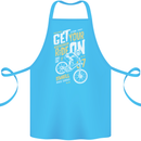 Get Your Ride on Downhill Mountain Biking Cotton Apron 100% Organic Turquoise