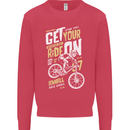Get Your Ride on Downhill Mountain Biking Kids Sweatshirt Jumper Heliconia