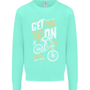 Get Your Ride on Downhill Mountain Biking Kids Sweatshirt Jumper Peppermint