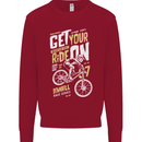 Get Your Ride on Downhill Mountain Biking Kids Sweatshirt Jumper Red