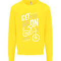 Get Your Ride on Downhill Mountain Biking Kids Sweatshirt Jumper Yellow