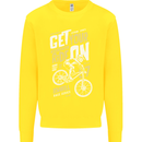 Get Your Ride on Downhill Mountain Biking Kids Sweatshirt Jumper Yellow
