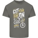 Get Your Ride on Downhill Mountain Biking Kids T-Shirt Childrens Charcoal
