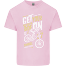 Get Your Ride on Downhill Mountain Biking Mens Cotton T-Shirt Tee Top Light Pink