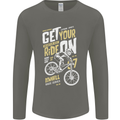 Get Your Ride on Downhill Mountain Biking Mens Long Sleeve T-Shirt Charcoal