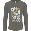 Get Your Ride on Downhill Mountain Biking Mens Long Sleeve T-Shirt Charcoal