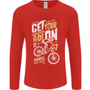 Get Your Ride on Downhill Mountain Biking Mens Long Sleeve T-Shirt Red