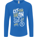 Get Your Ride on Downhill Mountain Biking Mens Long Sleeve T-Shirt Royal Blue