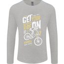 Get Your Ride on Downhill Mountain Biking Mens Long Sleeve T-Shirt Sports Grey