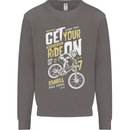 Get Your Ride on Downhill Mountain Biking Mens Sweatshirt Jumper Charcoal