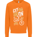 Get Your Ride on Downhill Mountain Biking Mens Sweatshirt Jumper Orange