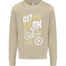 Get Your Ride on Downhill Mountain Biking Mens Sweatshirt Jumper Sand