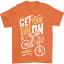 Get Your Ride on Downhill Mountain Biking Mens T-Shirt Cotton Gildan Orange