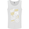 Get Your Ride on Downhill Mountain Biking Mens Vest Tank Top White