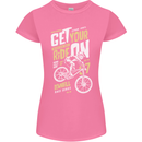 Get Your Ride on Downhill Mountain Biking Womens Petite Cut T-Shirt Azalea