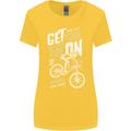 Get Your Ride on Downhill Mountain Biking Womens Wider Cut T-Shirt Yellow