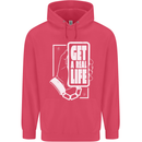 Get a Real Life Antisocial Phone Addict Childrens Kids Hoodie Heliconia