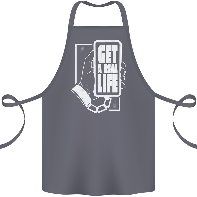 Get a Real Life Antisocial Phone Addict Cotton Apron 100% Organic Steel