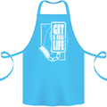 Get a Real Life Antisocial Phone Addict Cotton Apron 100% Organic Turquoise