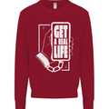 Get a Real Life Antisocial Phone Addict Kids Sweatshirt Jumper Red