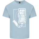 Get a Real Life Antisocial Phone Addict Kids T-Shirt Childrens Light Blue
