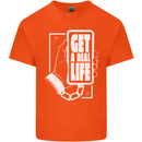 Get a Real Life Antisocial Phone Addict Kids T-Shirt Childrens Orange