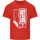 Get a Real Life Antisocial Phone Addict Kids T-Shirt Childrens Red