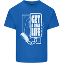 Get a Real Life Antisocial Phone Addict Kids T-Shirt Childrens Royal Blue