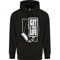 Get a Real Life Antisocial Phone Addict Mens 80% Cotton Hoodie Black