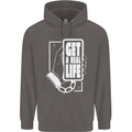 Get a Real Life Antisocial Phone Addict Mens 80% Cotton Hoodie Charcoal